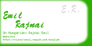 emil rajnai business card